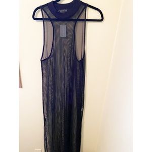 Long mesh swim cover dress 3X